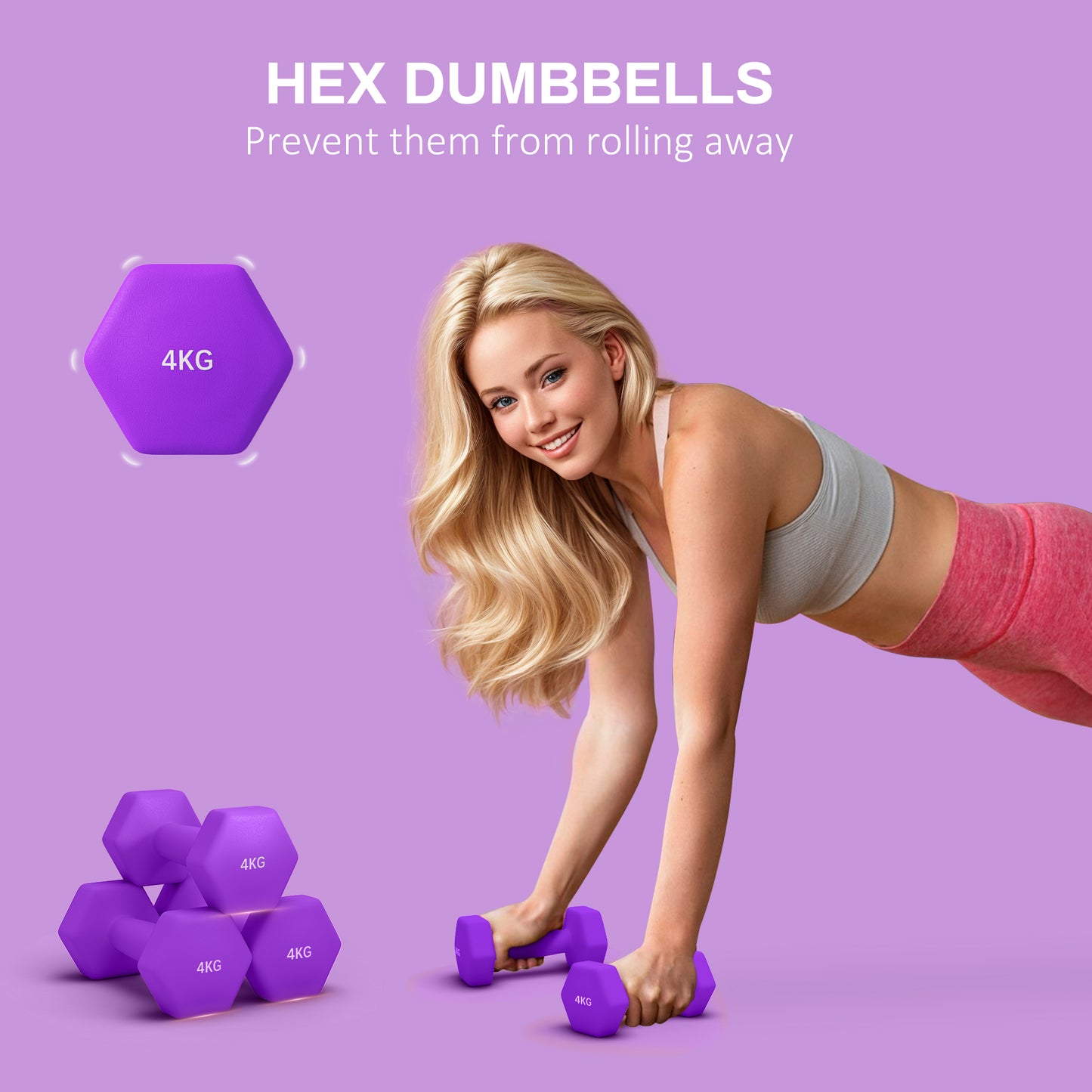 Dumbbells, Hexagonal Weights Pair