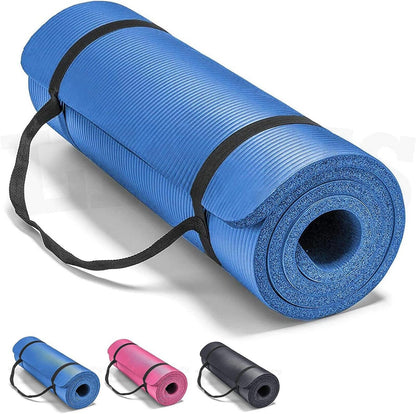 Yoga Mat Pilates Gym Exercise Large 15 Mm X 1.9 M Thick Strap