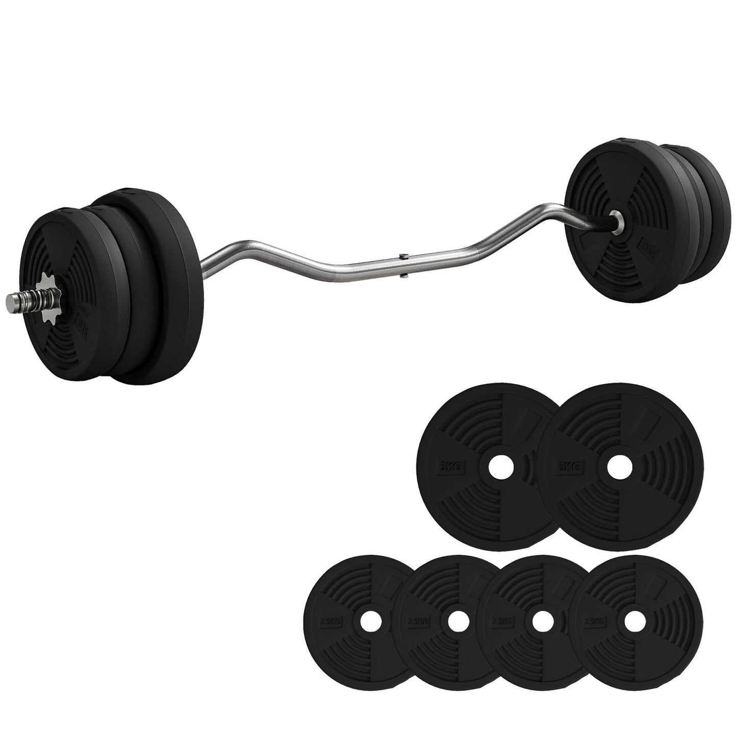 25Kg Adjustable Barbell Weights Set for Home Gym Strength Training