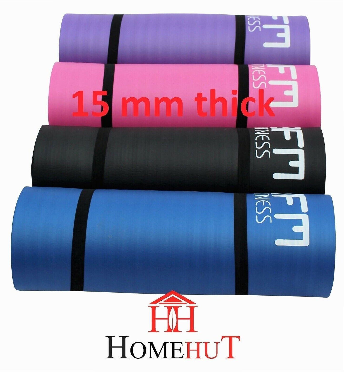 Yoga Mat Pilates Gym Exercise Large 15 Mm X 1.9 M Thick Strap