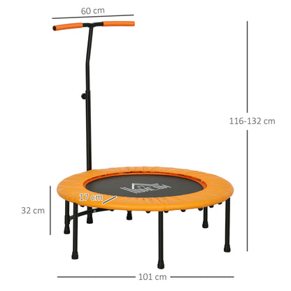 40" Trampoline Rebounder Workout Adjustable Handle Adult Jumper Fitness