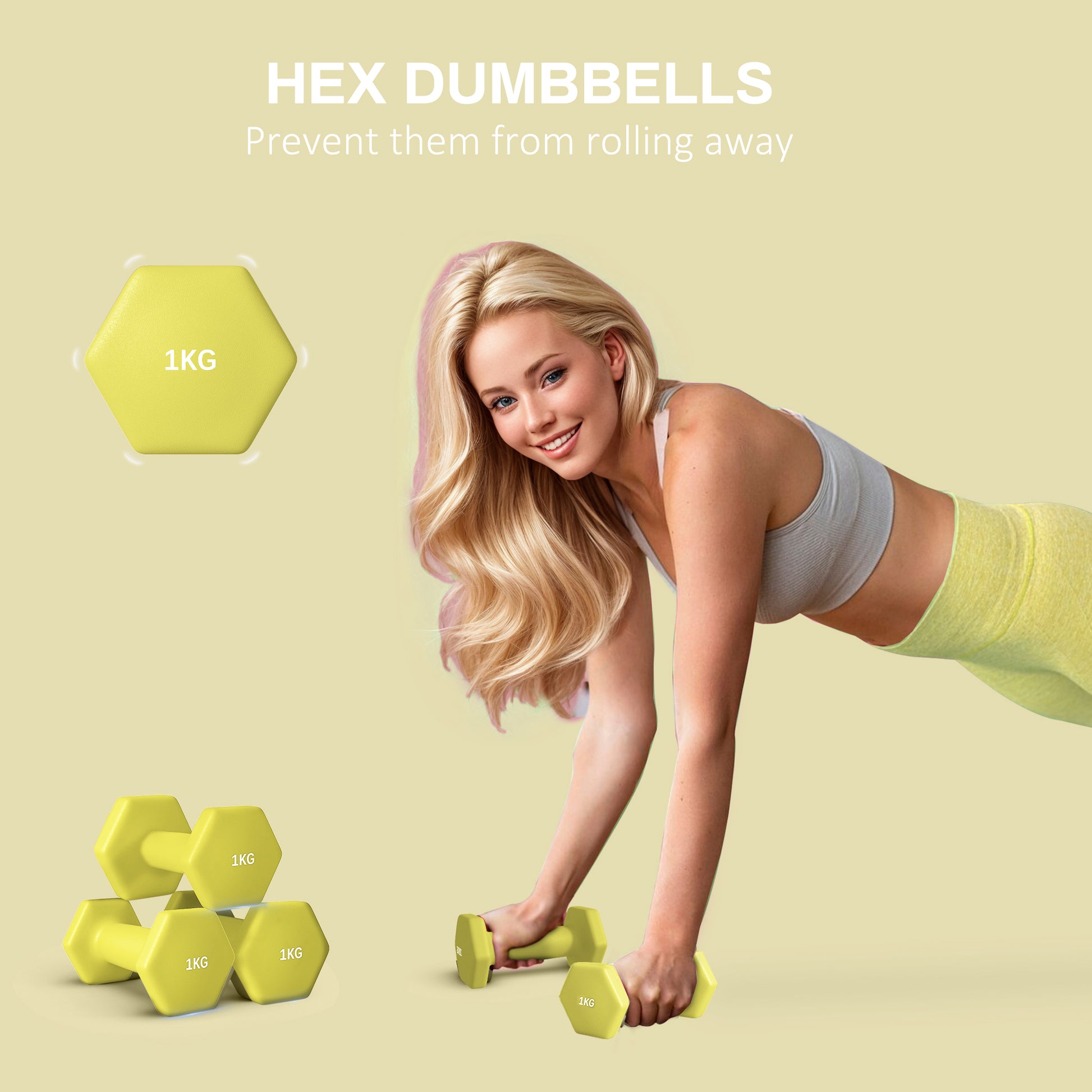 Dumbbells, Hexagonal Weights Pair