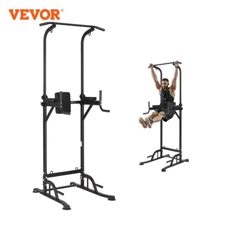 Power Tower Dip Station,Adjustable Pull up Bar Stand Multi-Function Home Gym Strength Training Fitness Workout Equipment