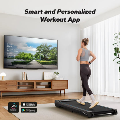 Walking Pad Treadmill under Desk 3In1 Home Gym Capacity 2.75HP Portable Magnetic Remote Control LED Display Non-Assembly